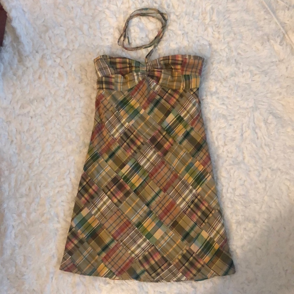 Ann Taylor LOFT plaid Halter dress